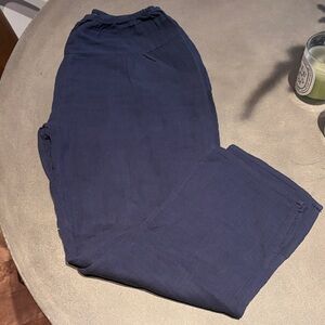 STARK X Wide leg capri pants gauze material